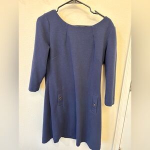 Lilly Pulitzer Blue Ribbed Dress with Gold Zipper